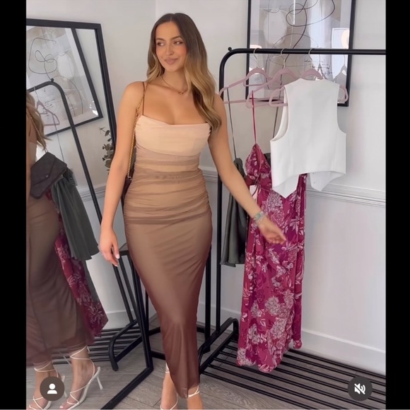 Zara PRINT DRESS WITH TULLE - Picture 10 of 16